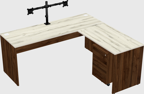 L-shaped office desk