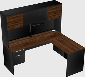 L-shaped office desk