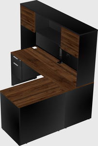 L-shaped office desk