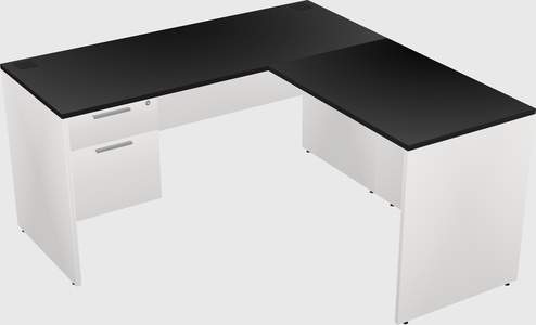L-shaped office desk