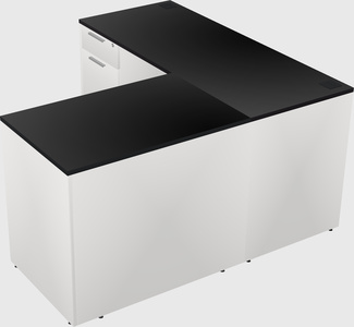 L-shaped office desk