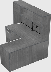 L-shaped office desk