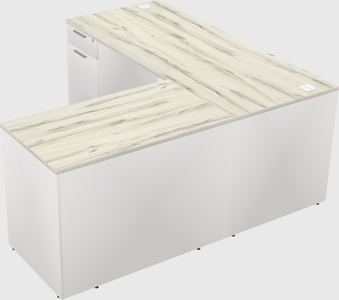 L-shaped office desk