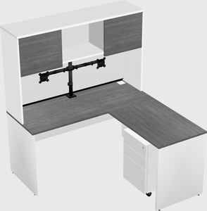 L-shaped office desk