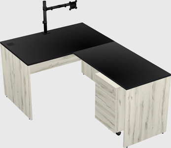 L-shaped office desk