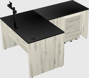 L-shaped office desk