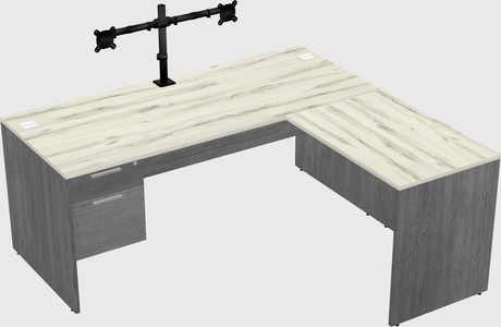 L-shaped office desk