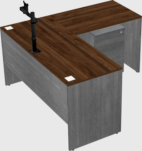 L-shaped office desk