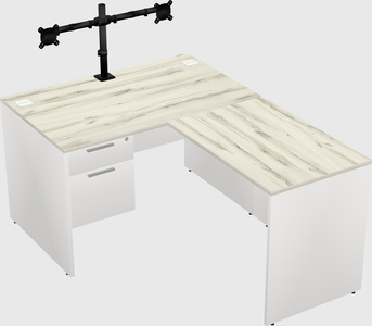L-shaped office desk