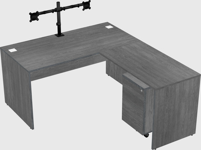 L-shaped office desk