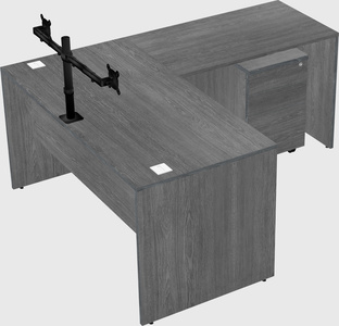L-shaped office desk