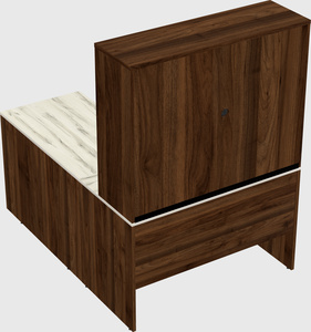L-shaped office desk