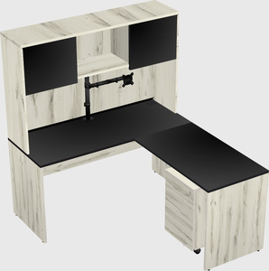 L-shaped office desk