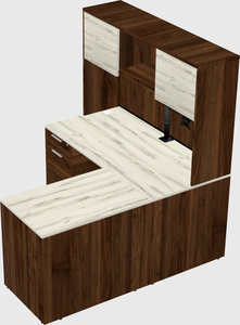 L-shaped office desk