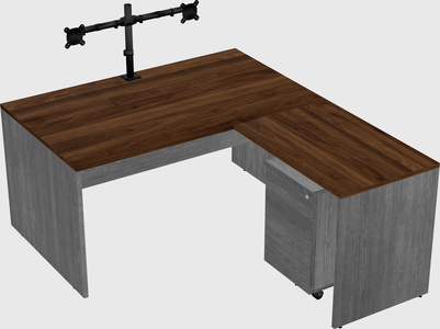 L-shaped office desk