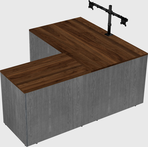 L-shaped office desk