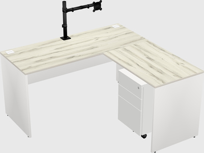 L-shaped office desk