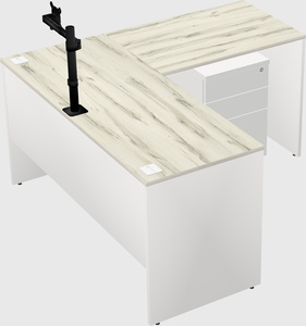 L-shaped office desk