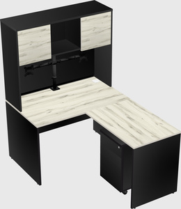 L-shaped office desk