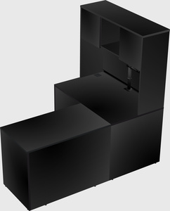 L-shaped office desk