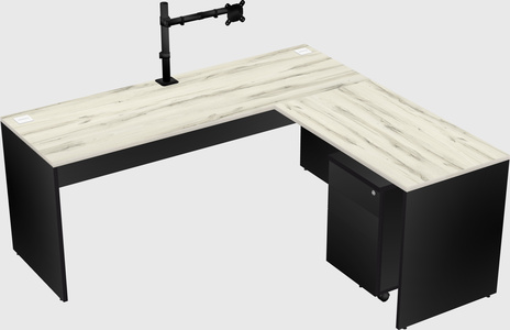 L-shaped office desk