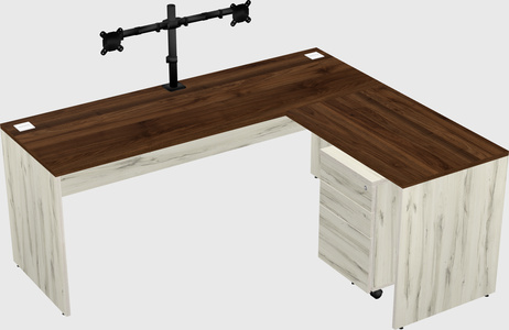 L-shaped office desk