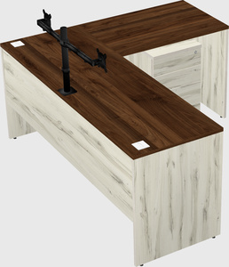 L-shaped office desk