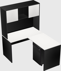 L-shaped office desk