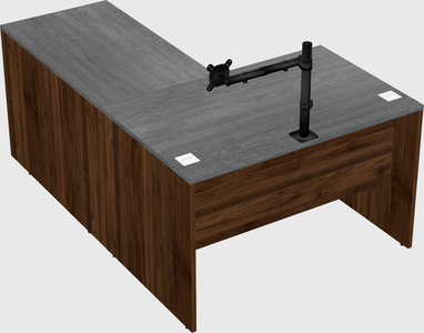 L-shaped office desk