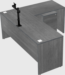 L-shaped office desk