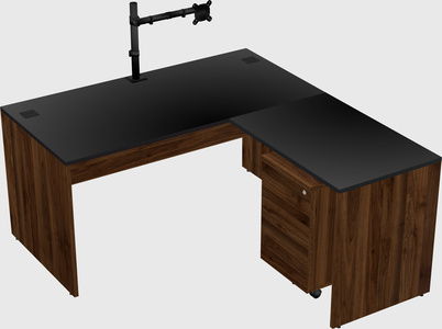 L-shaped office desk