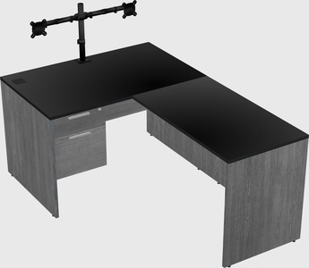 L-shaped office desk