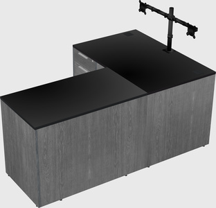 L-shaped office desk