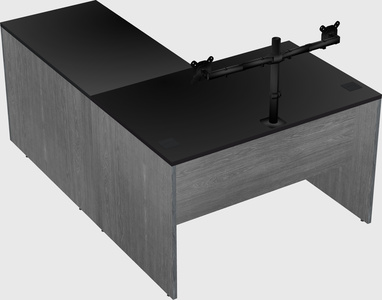 L-shaped office desk