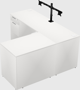L-shaped office desk