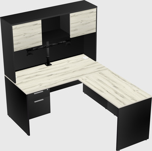 L-shaped office desk