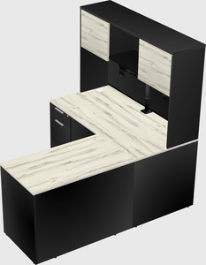L-shaped office desk