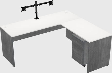 L-shaped office desk