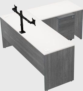L-shaped office desk