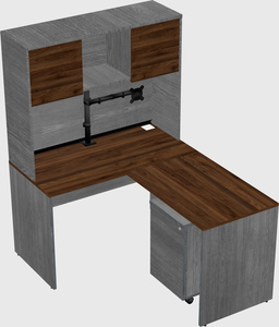 L-shaped office desk