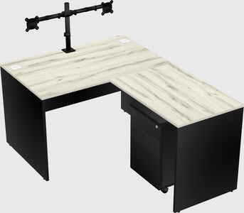 L-shaped office desk