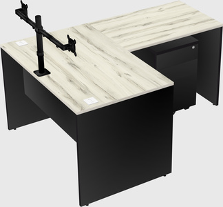 L-shaped office desk