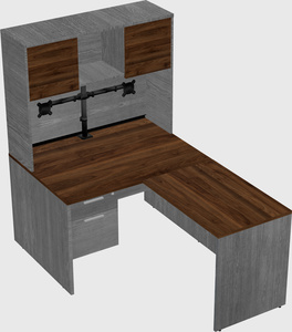 L-shaped office desk