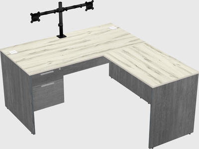 L-shaped office desk