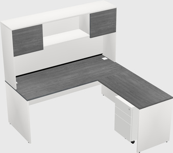 L-shaped office desk