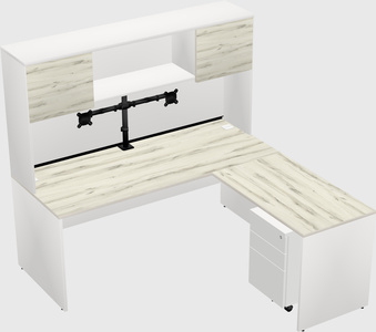 L-shaped office desk