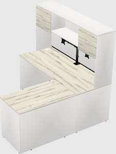 L-shaped office desk