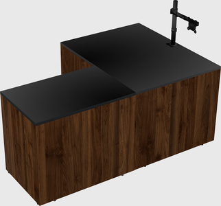 L-shaped office desk