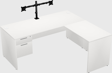 L-shaped office desk