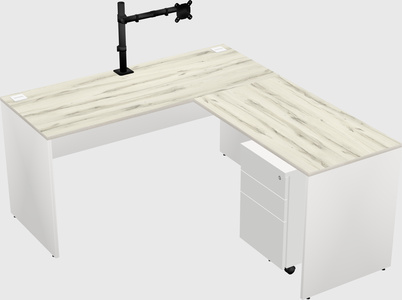 L-shaped office desk